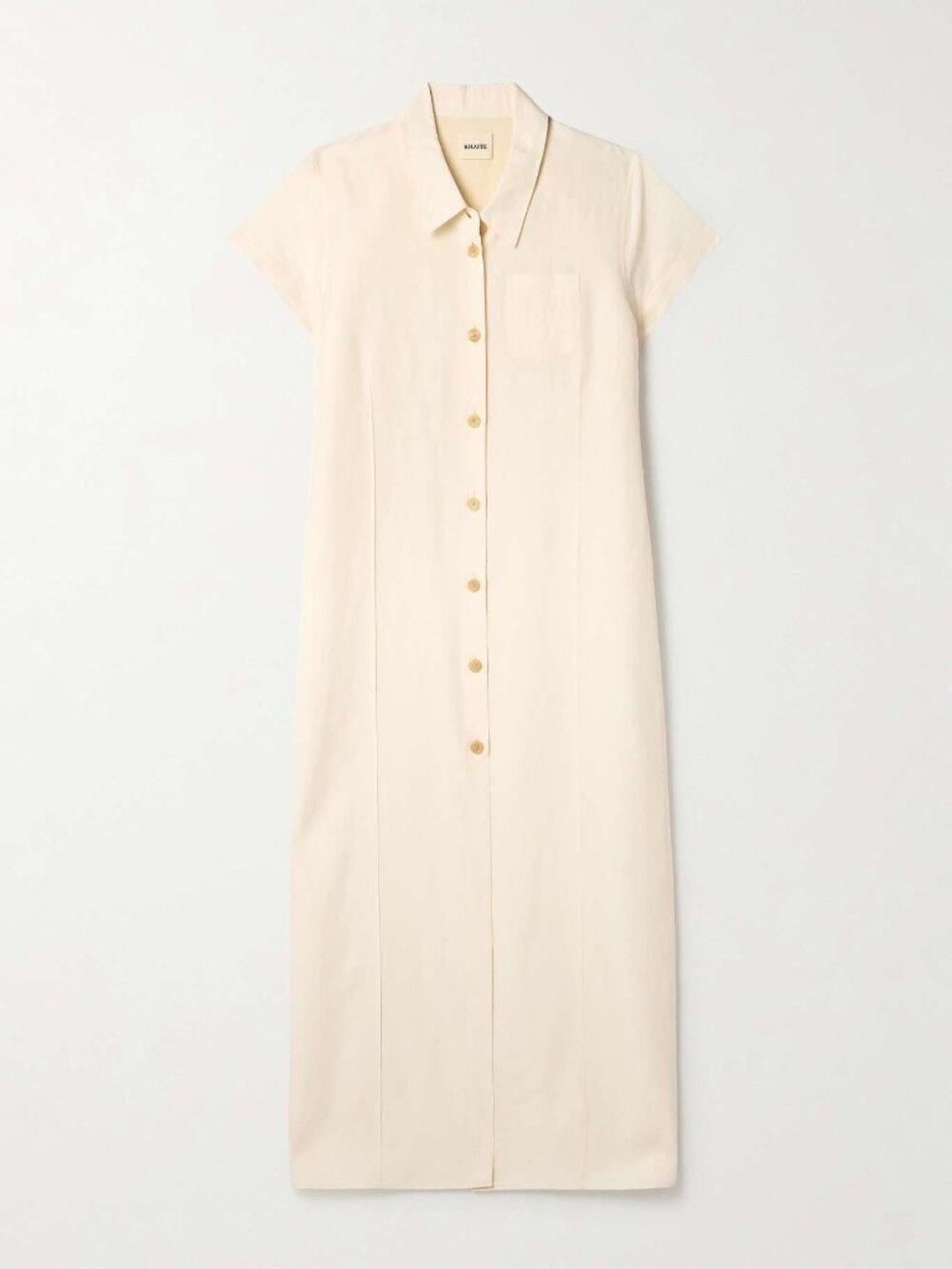 NWT KHAITE Effy silk and cotton-blend organza midi shirt dress SIZE M - Picture 2 of 12